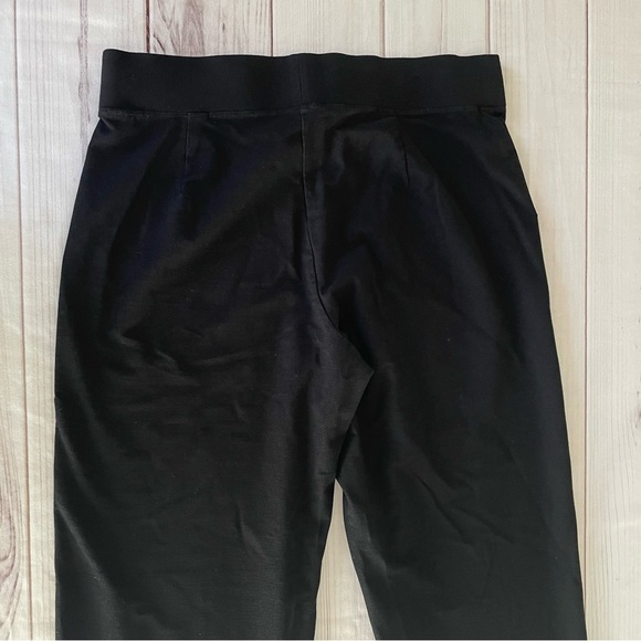 Eileen Fisher Pull on Pants Women's Size M Black Viscose Stretch Career Straight - Picture 5 of 8